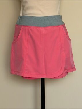 Kyodan Coral Pink Active Skort with Gray Waistband